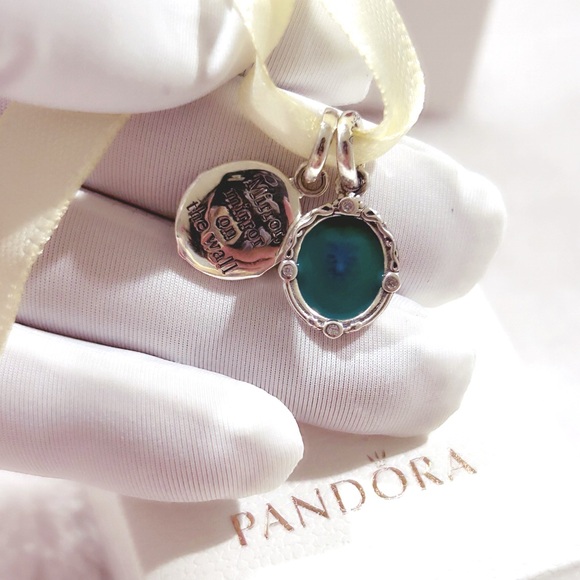 PANDORA Disney Snow White Magic Mirror Dangle Charm w/box - Picture 8 of 11